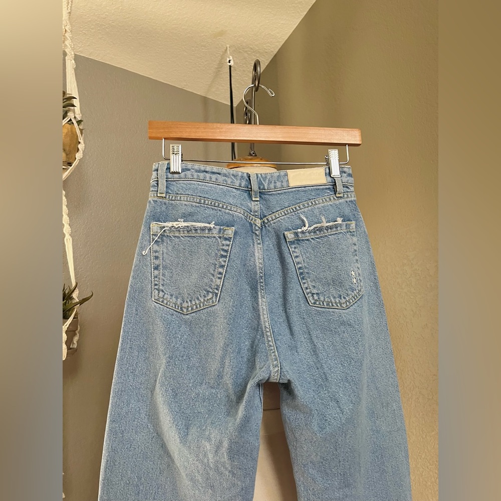 Light Blue Flared Women Jeans - Picture 6 of 11